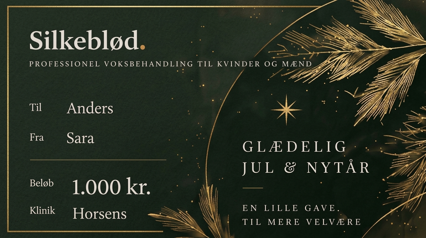 Jul og nytår gavekort fra Silkeblød