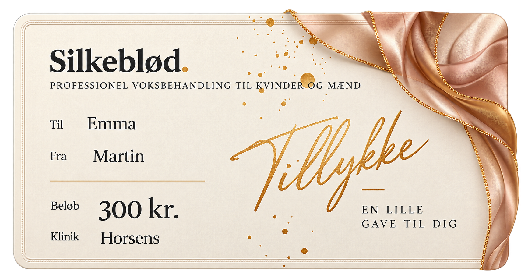 Fødselsdagsgavekort fra Silkeblød