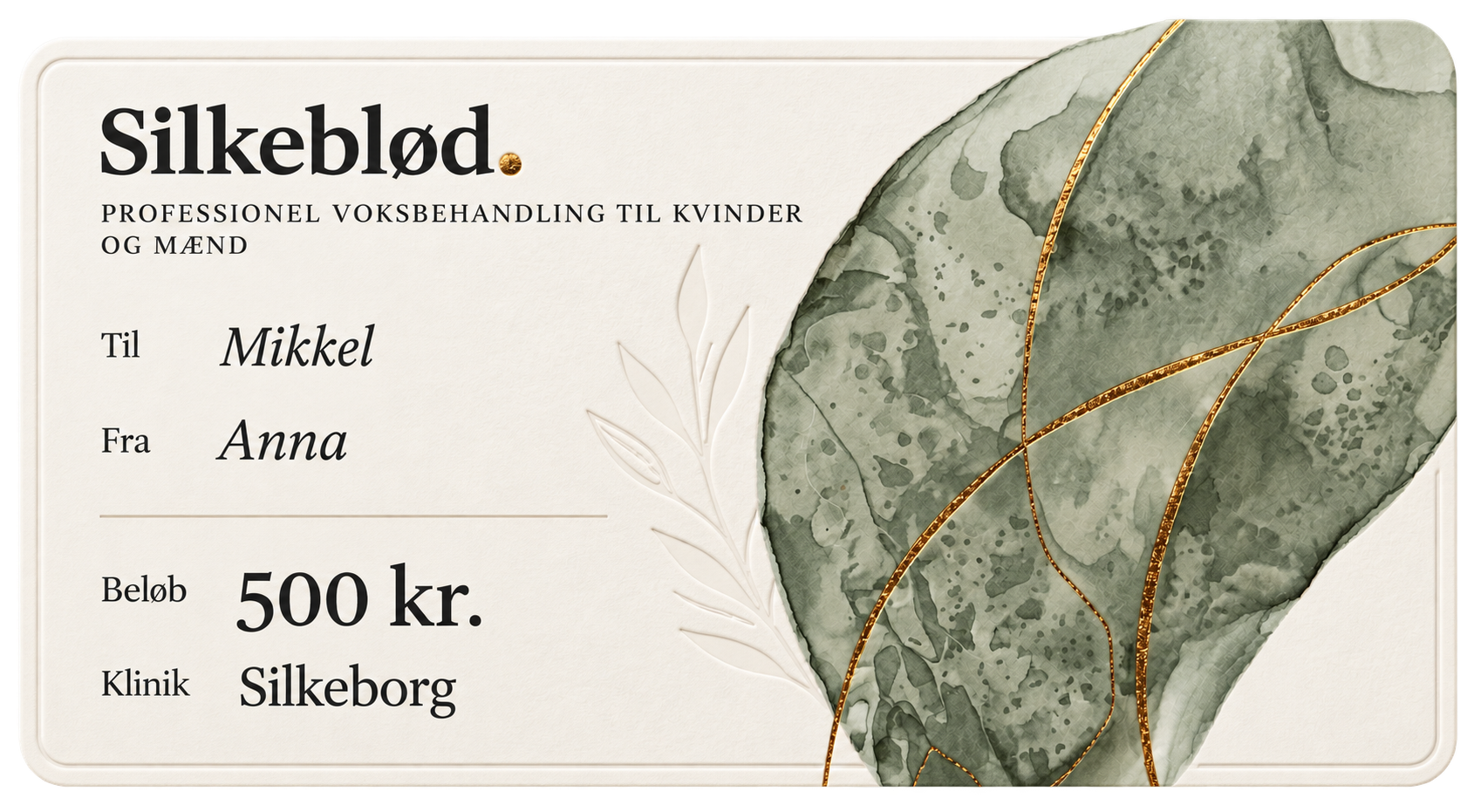 Klassisk Silkeblød gavekort
